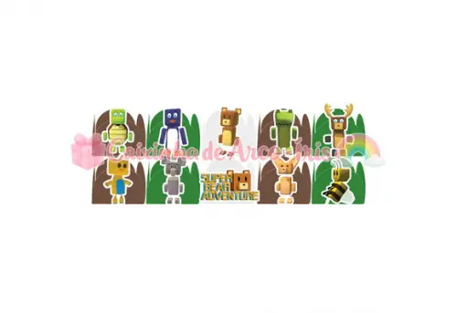 100 Forminhas / Toppers: Super Bear Adventure