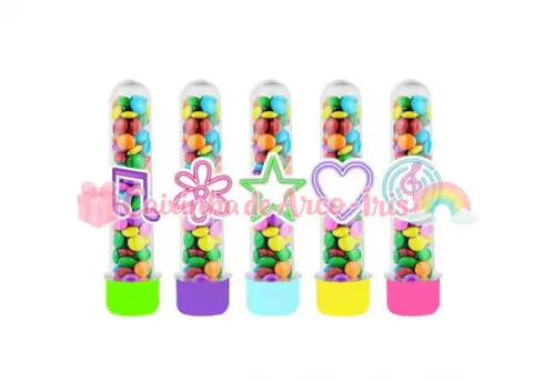 Tubetes com Apliques 3d: Neon