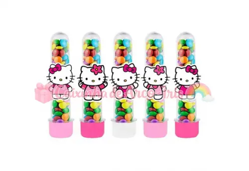 Tubetes com Apliques 3d: Hello Kitty