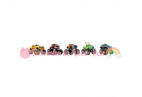 100 Mini Apliques 3,5cm: Monster Trucks