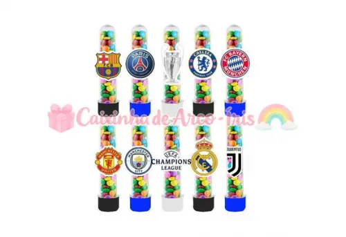 Tubetes com Apliques 3d: Champion League