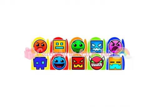 100 Forminhas / Toppers: Geometry Dash