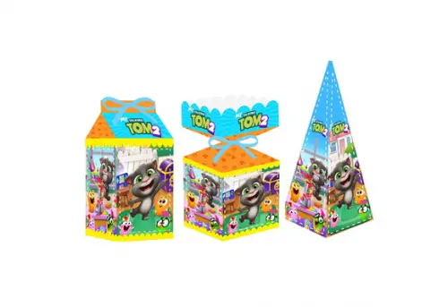 Caixa Milk / Meia Bala / Pirâmide - My Talking Tom 2