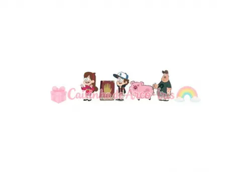 100 Mini Apliques 3,5cm: Gravity Falls