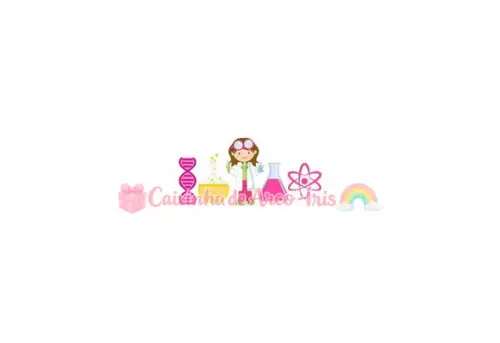 100 Mini Apliques 3,5cm: Cientista Menina
