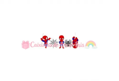 100 Mini Apliques 3,5cm: Homem-aranha Cute