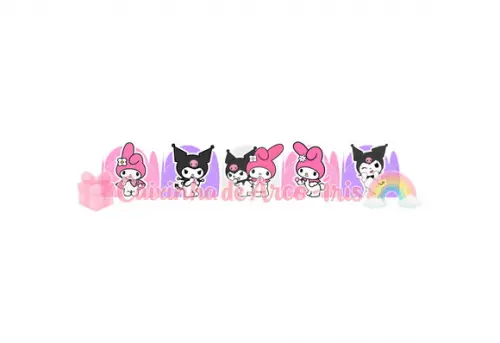 100 Forminhas / Toppers: My Melody e Kuromi