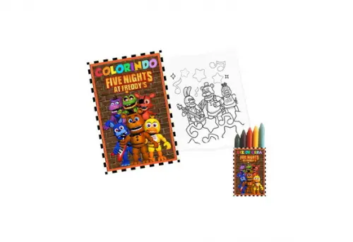Livro de Colorir com Giz de Cera - Five Nights At Freddy's