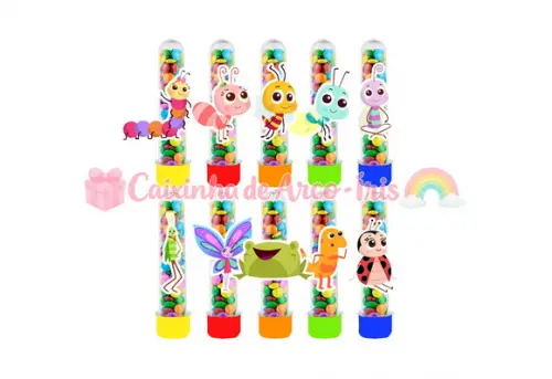 Tubetes com Apliques 3d: Bia e Nino