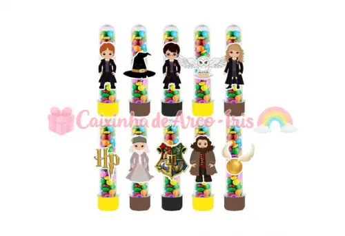 Tubetes com Apliques 3d: Harry Potter