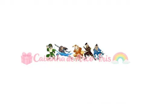 100 Mini Apliques 3,5cm: Avatar a Lenda de Aang