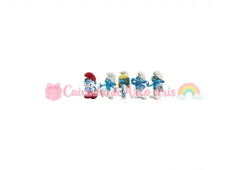 100 Mini Apliques 3,5cm: Smurfs