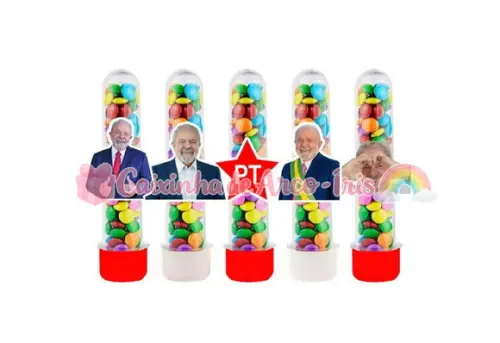 Apliques para Tubetes: Presidente Lula Pt