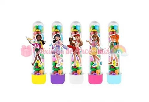 Tubetes com Apliques 3d: Lego Friends Meninas em Missão