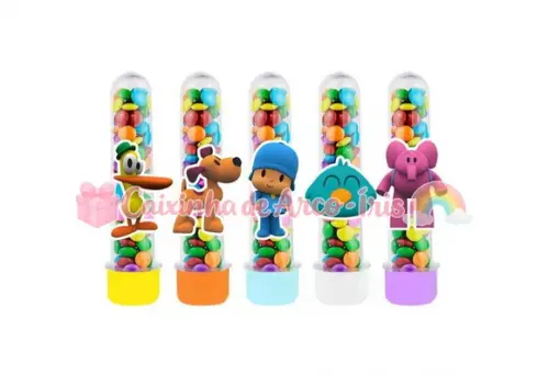 Tubetes com Apliques 3d: Pocoyo