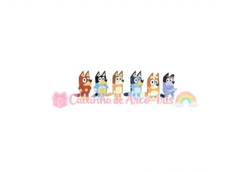 100 Mini Apliques 3,5cm: Bluey Menina