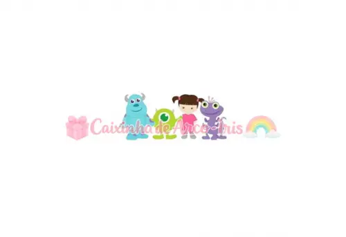100 Mini Apliques 3,5cm: Monstros Sa Cute