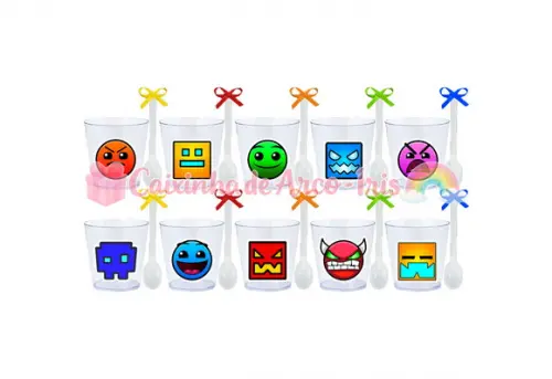 Copinhos com Colherzinhas: Geometry Dash