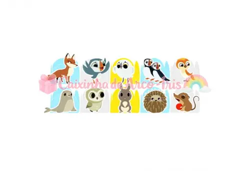100 Forminhas / Toppers: Puffin Rock