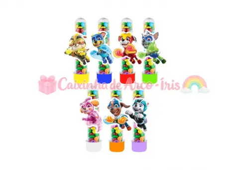 Tubetes com Apliques 3d: Patrulha Canina: Super Filhotes