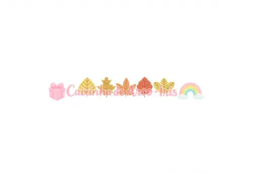 100 Mini Apliques 3,5cm: Outono