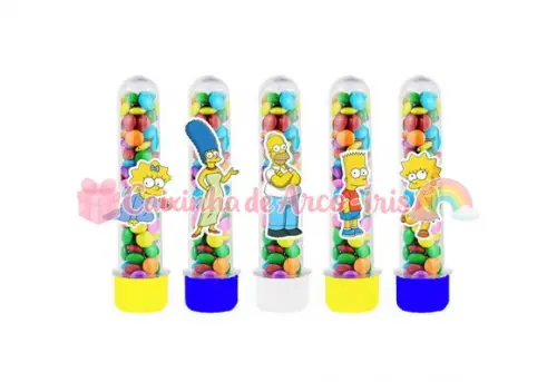 Tubetes com Apliques 3d: Simpsons