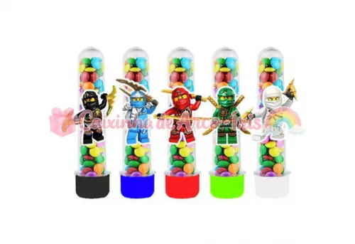 Tubetes com Apliques 3d: Ninjago