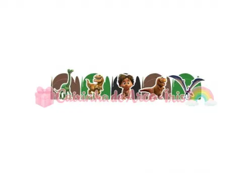 100 Forminhas / Toppers: Bom Dinossauro