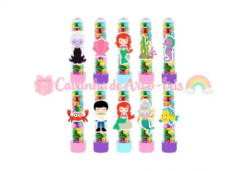 Apliques para Tubetes: Pequena Sereia Cute