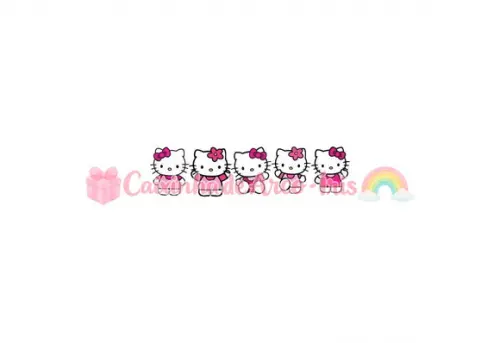 100 Mini Apliques 3,5cm: Hello Kitty