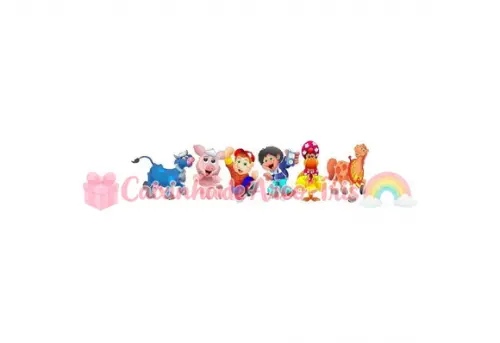 100 Mini Apliques 3,5cm: Cocoricó