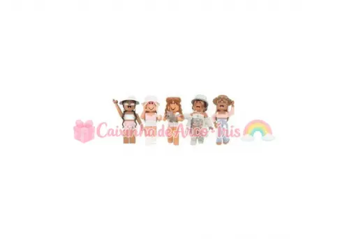 100 Mini Apliques 3,5cm: Roblox Menina