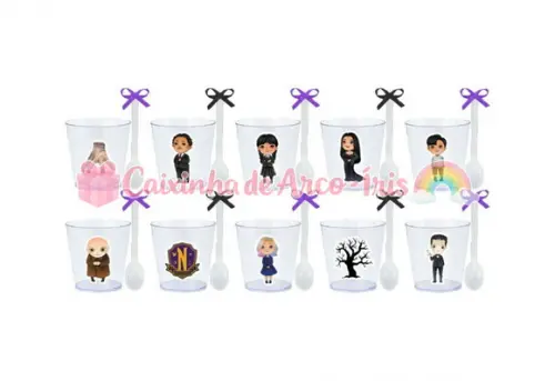 Copinhos com Colherzinhas: Wandinha Addams Cute