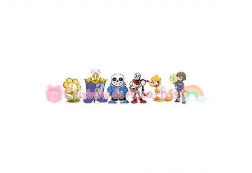 100 Mini Apliques 3,5cm: Undertale