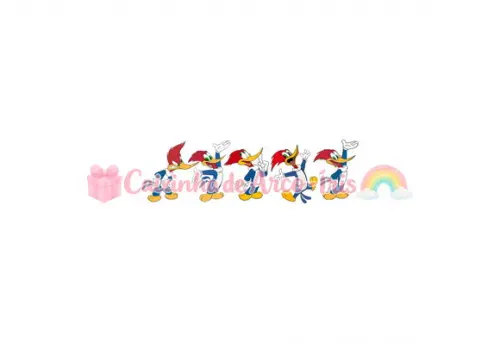 100 Mini Apliques 3,5cm: Pica Pau