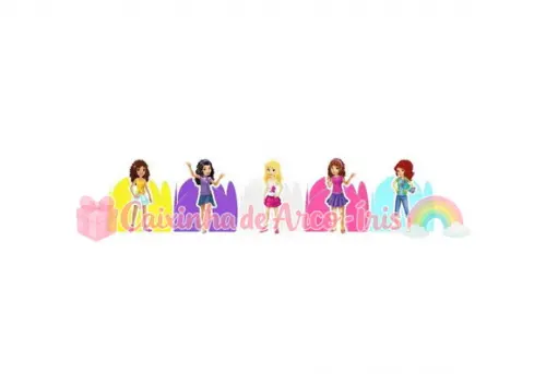 100 Forminhas / Toppers: Lego Friends