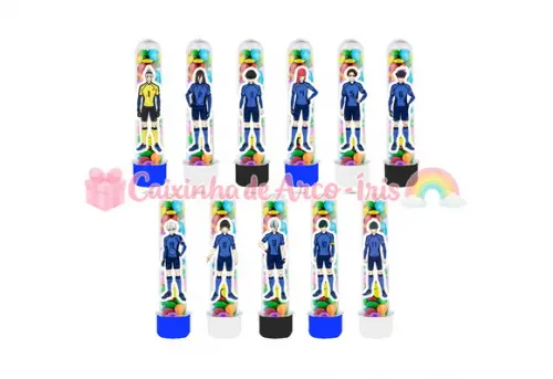 Tubetes com Apliques 3d: Blue Lock