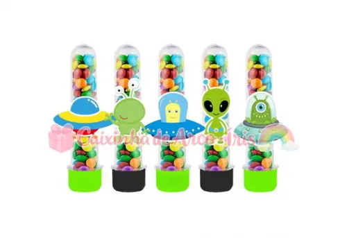 Tubetes com Apliques 3d: Alienígena