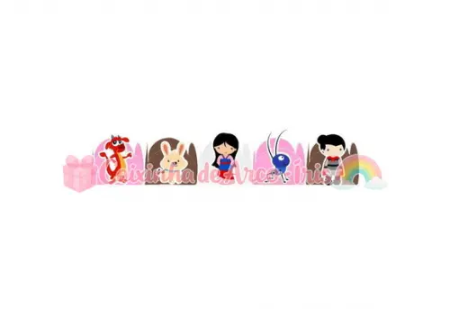 100 Forminhas / Toppers: Mulan Cute