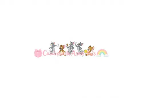 100 Mini Apliques 3,5cm: Tom e Jerry