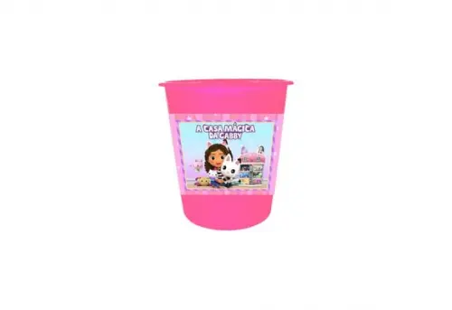 10 Baldes de Pipoca Rosa - Casa Mágica da Gabby