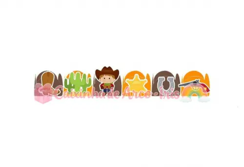 100 Forminhas / Toppers: Cowboy Faroeste