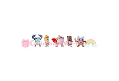 100 Mini Apliques 3,5cm: Capitão Cueca