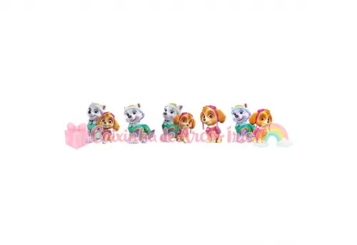 100 Mini Apliques 3,5cm: Skye e Everest