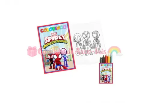 Livro Colorir com Giz - Spidey e Seus Amigos Espetaculares
