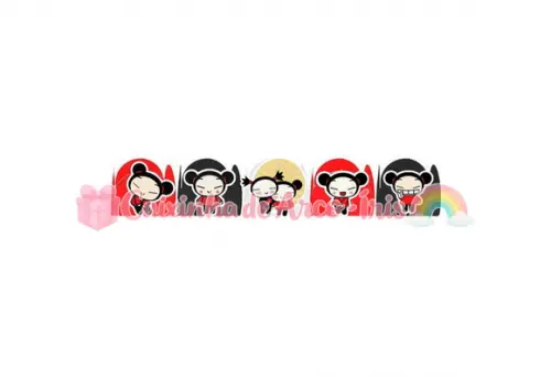 100 Forminhas / Toppers: Pucca