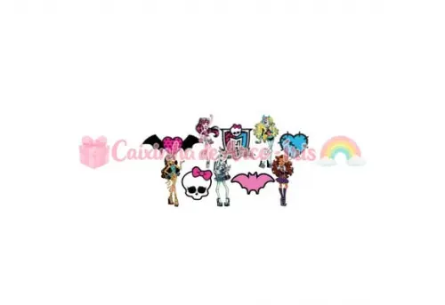 100 Mini Apliques 3,5cm: Monster High