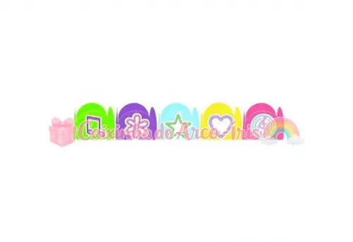 100 Forminhas / Toppers: Neon