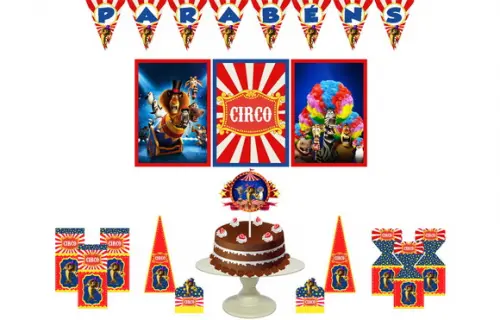 Kit Festa - Circo do Madagascar