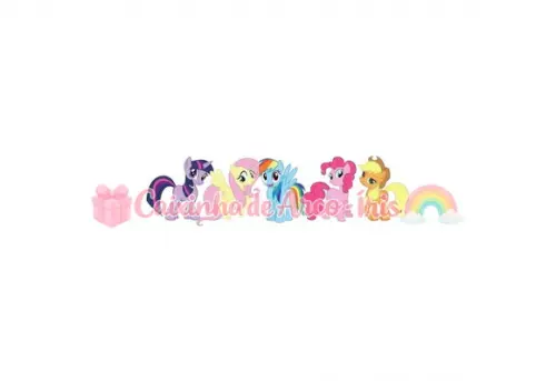 100 Mini Apliques 3,5cm: My Little Pony